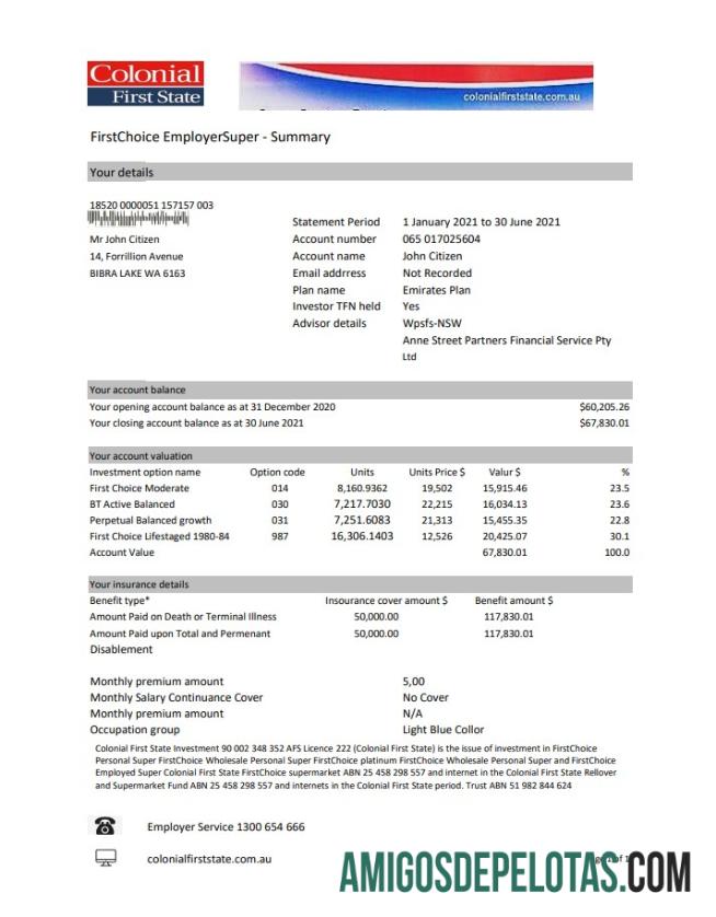 Realistis Australia Colonial First State bank laporan templat in Excel and PDF format, fully Dapat Diedit