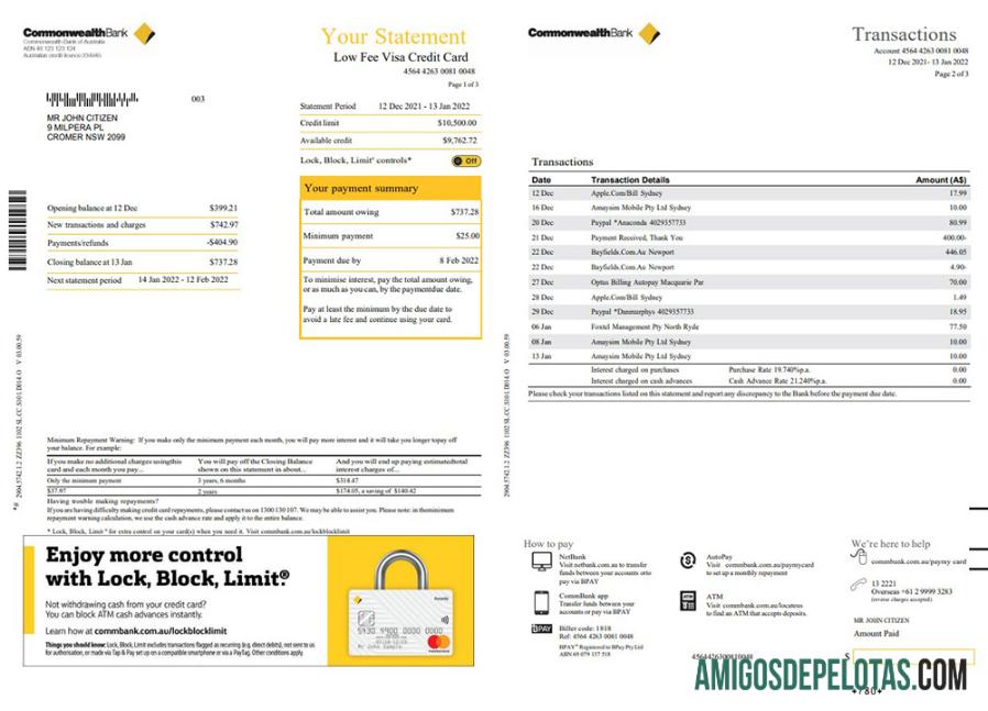Realistis Australia Commonwealth bank laporan, Word and PDF templat, 3 pages