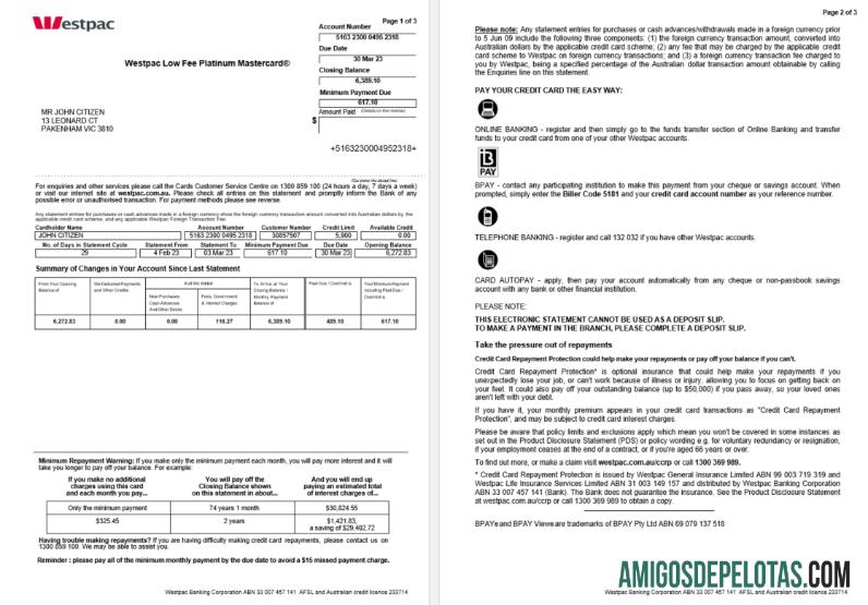 Berkualitas Australia Westpac bank laporan Word and PDF templat, 3 pages 1, 2