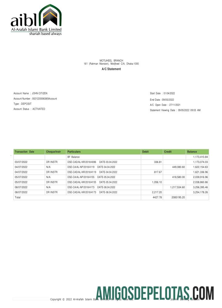Bangladesh Al Arafah Islami bank desain