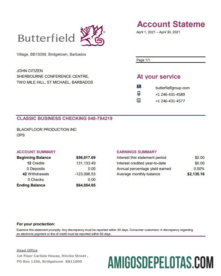 Berkualitas Barbados Butterfield bank laporan easy to fill templat in .XLS and .PDF Berkas format