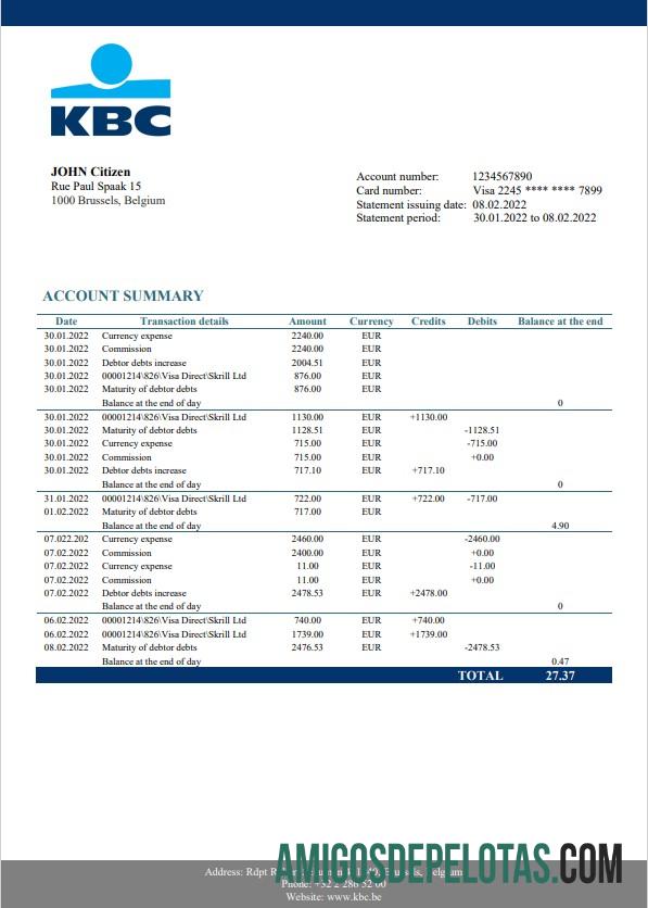 Dapat Diedit Belgia KBC bank laporan templat in Word and PDF format
