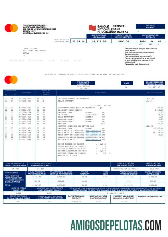 Realistis Kanada nasional bank of Kanada bank laporan Word and PDF templat