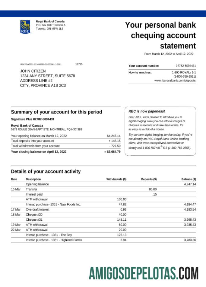 Berkualitas Kanada Royal bank of Kanada (RBC) bank laporan, Word and PDF templat,versi 3
