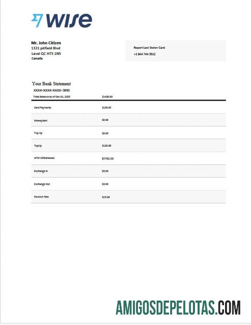Berkualitas Kanada Wise bank laporan Word and PDF templat