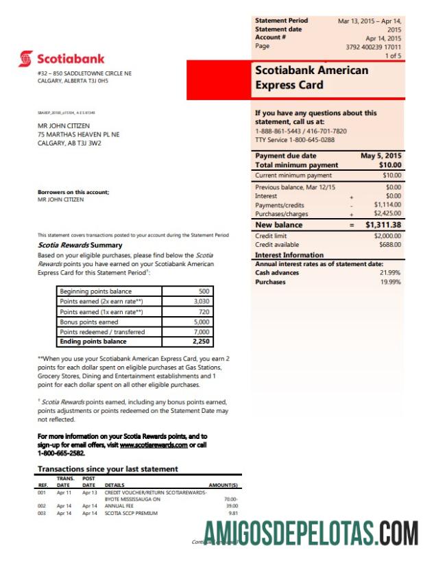 Kanada scotiabank laporan templat