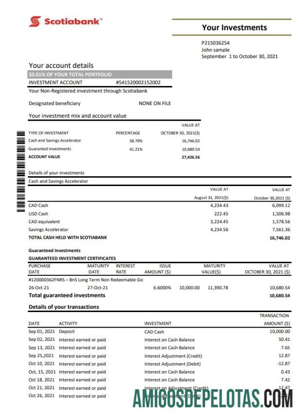 Premium Chili Scotiabank bank laporan easy to fill templat in Excel and PDF format