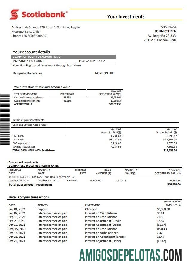 Chili Scotiabank statements desain
