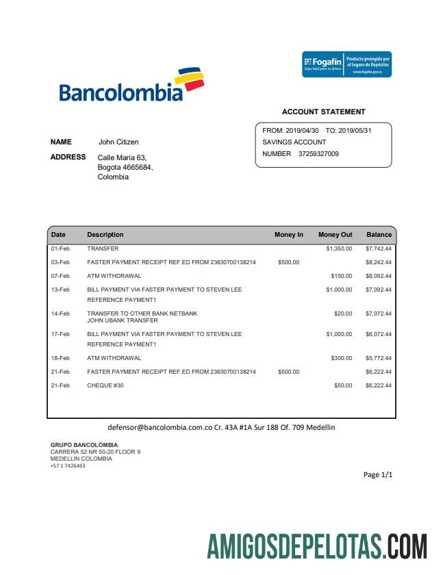 Kolombia Bancolombia bank laporan makering