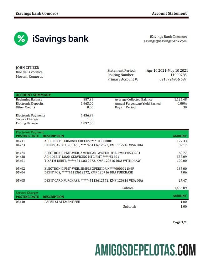 Komoro iSavings bank laporan desain