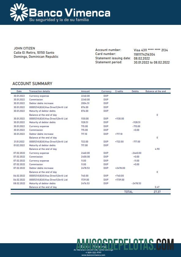 Berkualitas Republik Dominika Banco Vimenca bank laporan templat, Word and PDF format