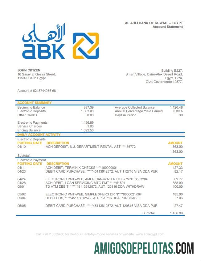Mesir Al Ahli bank of Kuwait Mesir desain