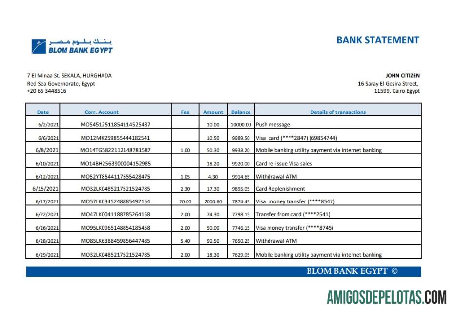 Dapat Diedit Mesir Blom bank of Mesir bank laporan easy to fill templat in Excel and PDF format