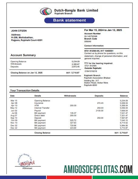 Jerman Dutch bank laporan 3 ΓÇô 6 months Word and PDF Contoh sampel