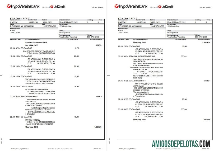 Jerman HypoVereinsbank laporan on Deutsch, 3 pages pratinjau