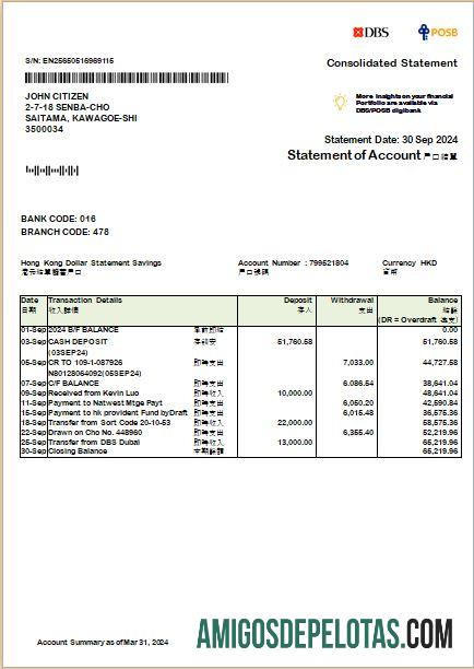 Profesional Hong Kong DBS bank consolidated laporan Word and PDF templat scr