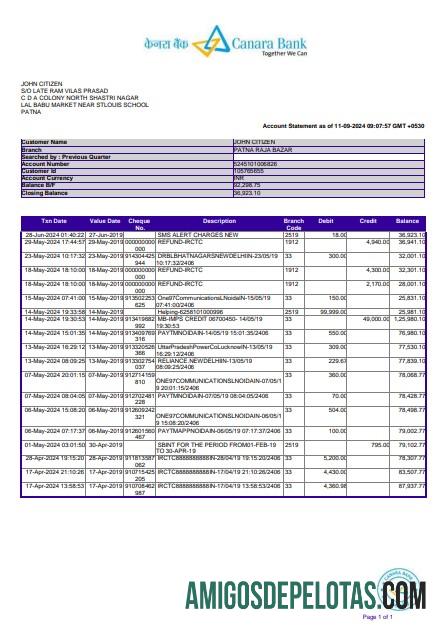 India Canara bank laporan 3 ΓÇô 6 months Word and PDF Contoh, versi 2 desain