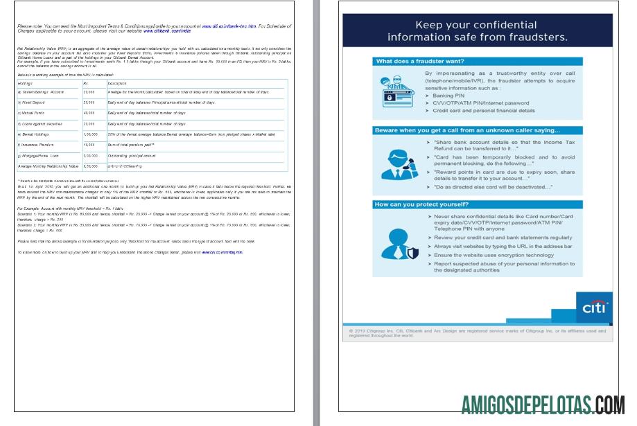 India Citibank bank laporan, 6 pages, 5 6 scr makering