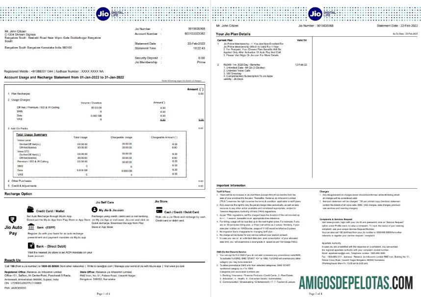 India Jio bank laporan 4 pages desain