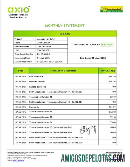 Berkualitas India┬áKarur Vysya bank┬árekening laporan┬áWord and PDF templat, versi 2