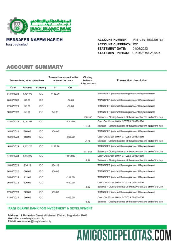 Profesional Irak Islamic bank For Investasi & Development bank laporan Excel and PDF templat