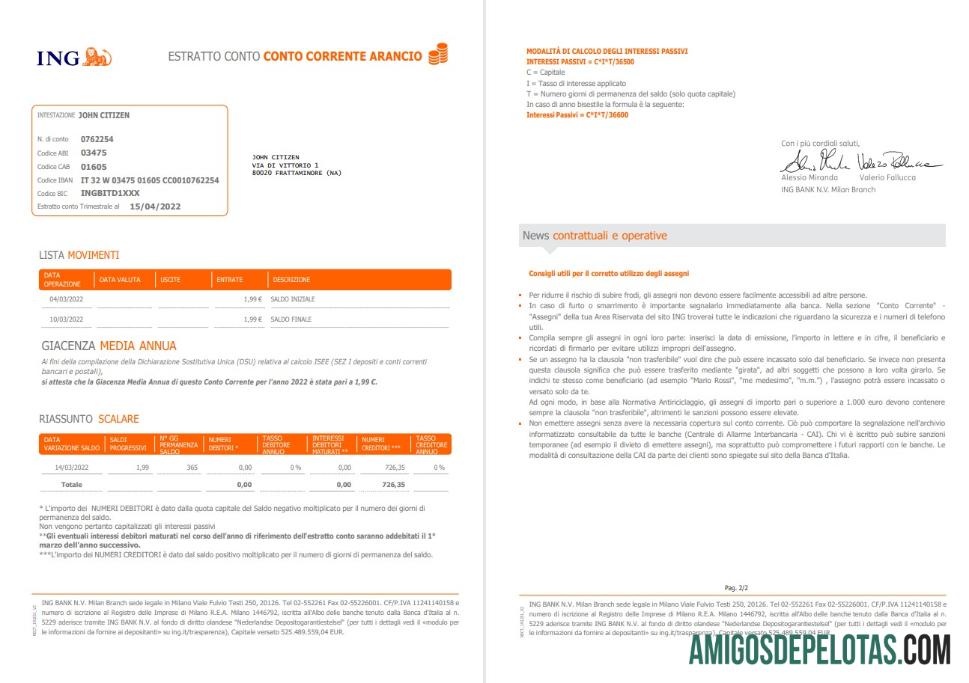 Italia ING bank laporan 2 pages pratinjau