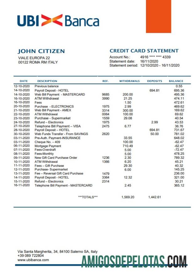 Italia UBI BANCA desain