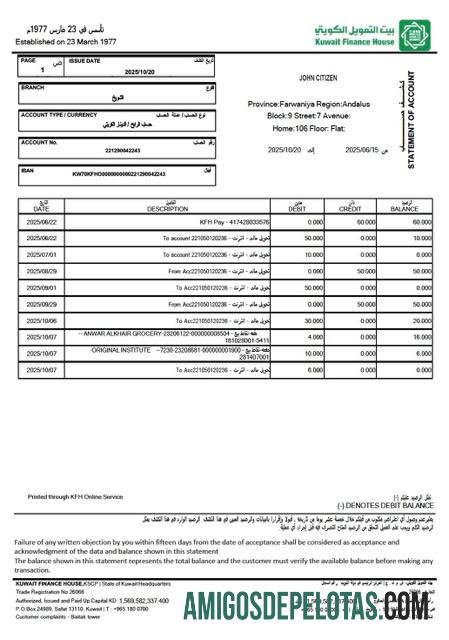 Berkualitas Kuwait Keuangan House laporan of rekening┬áWord and PDF templat