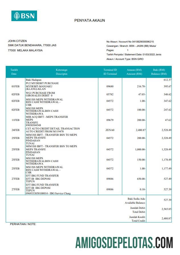 Malaysia BSN bank laporan pratinjau
