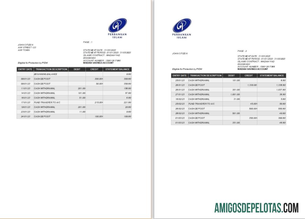 Malaysia Perbankan Islam bank laporan Word and PDF tmplate 1 scr desain