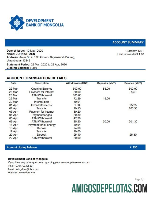 Mongolia Development bank of Mongolia desain