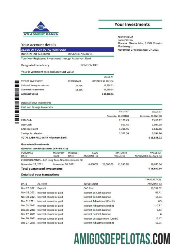 Montenegro Atlasmont Excel PDF sampel