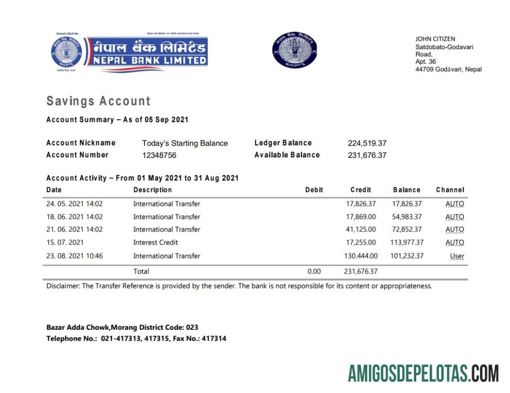 Nepal bank Nepal laporan makering