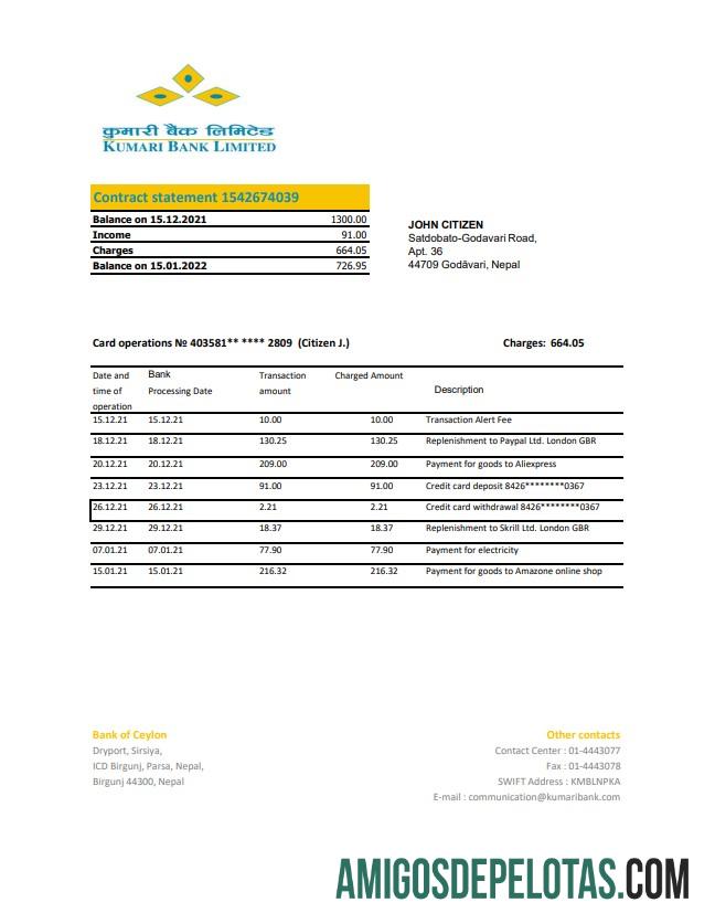Nepal Kumari bank Excel PDF pratinjau