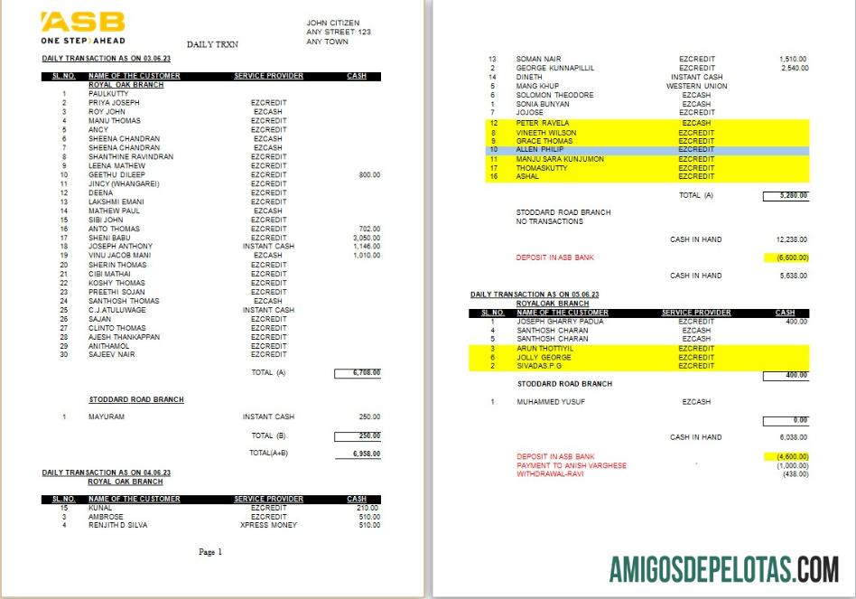 Berkualitas Selandia Baru ASB bank laporan Word and PDF templat, 2 pages