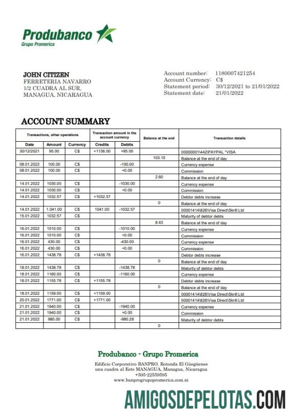 Nikaragua Banco de la Produccio╠ün bank laporan makering