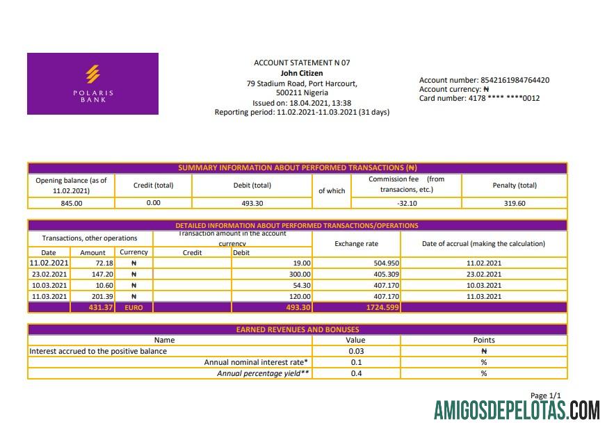 Nigeria Polaris Excel PDF makering