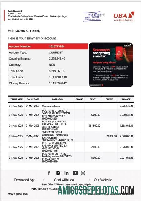Dapat Diedit Nigeria┬áUnited bank for Africa bank laporan┬áWord and PDF templat