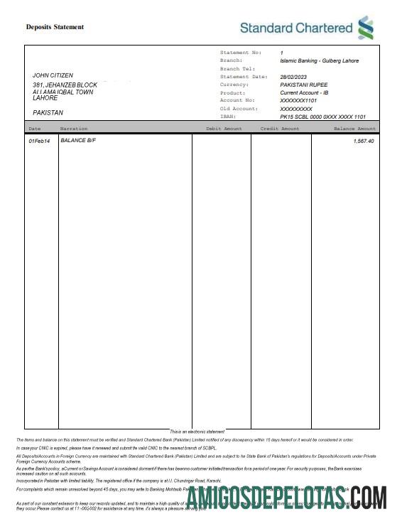 Dapat Diedit Pakistan standar Chartered bank laporan Word and PDF templat