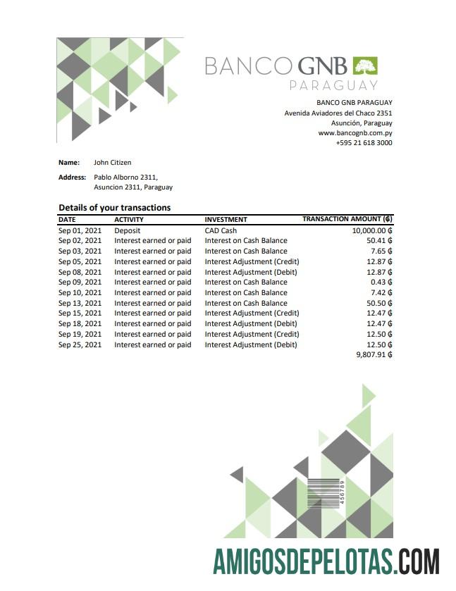 Paraguay Banco Continental S.A.E.C.A. Excel PDF makering