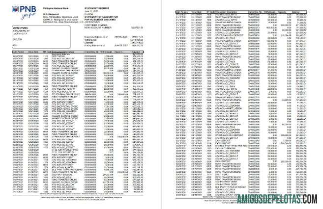 Filipina PNB 4 pages Excel templat