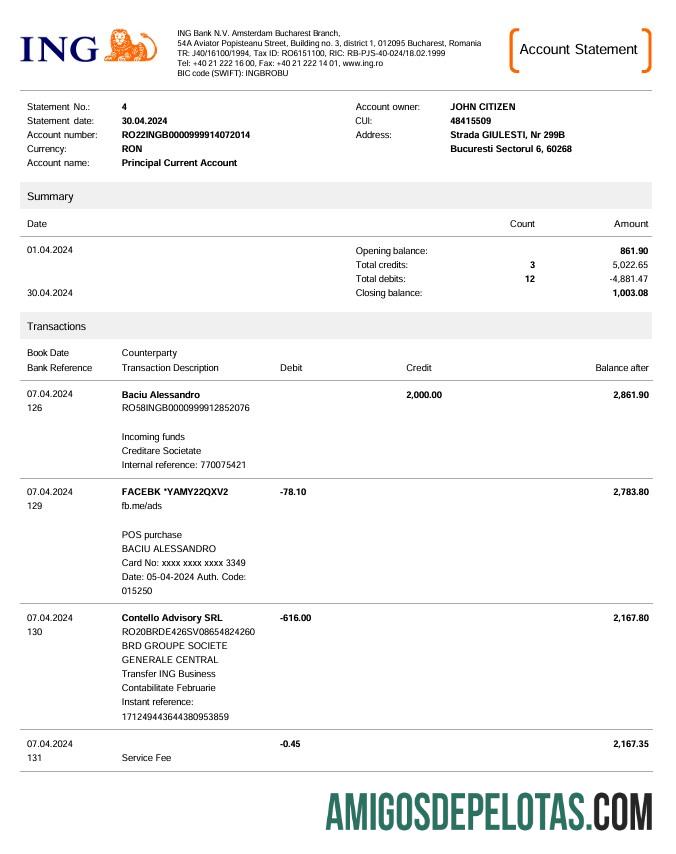 Rumania ING bank laporan, 3 pages pratinjau