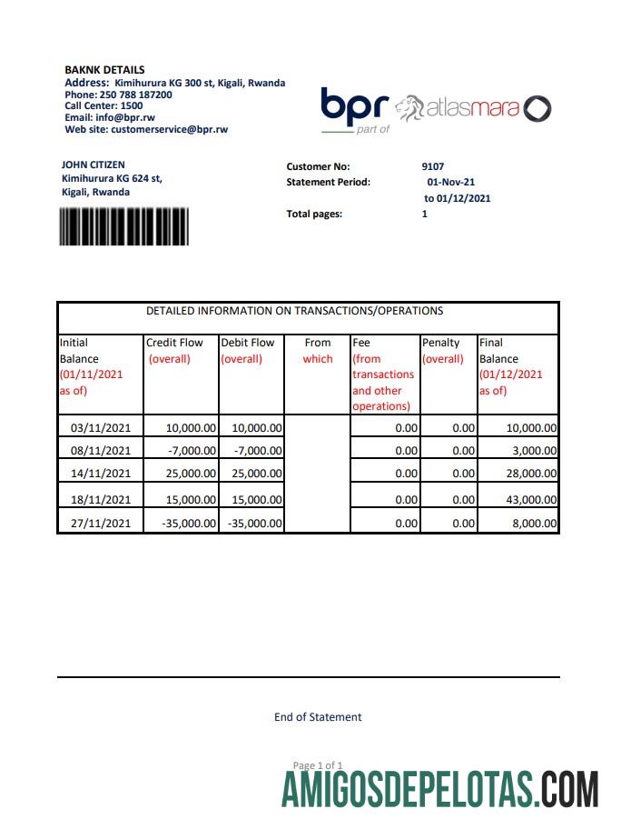 Rwanda BPR Excel PDF templat