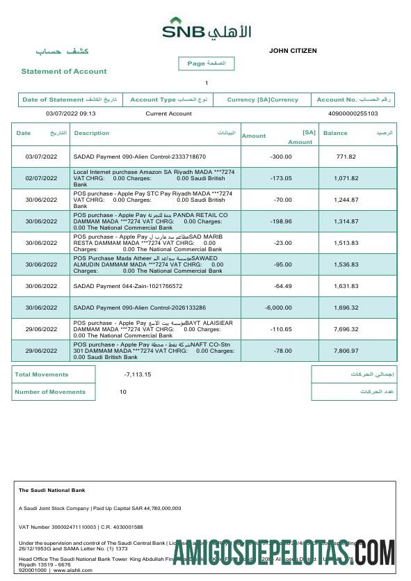 Profesional Arab Arab Saudi Arab Saudi nasional bank laporan Word and PDF templat