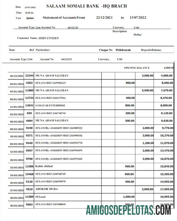 Dapat Diedit Somali Salaam Somali bank laporan Word and PDF templat w