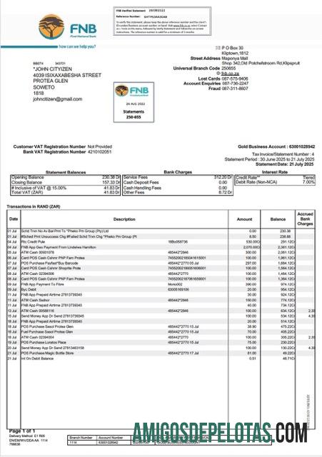 Dapat Diedit Afrika Selatan FNB bank laporan┬áWord and PDF templat