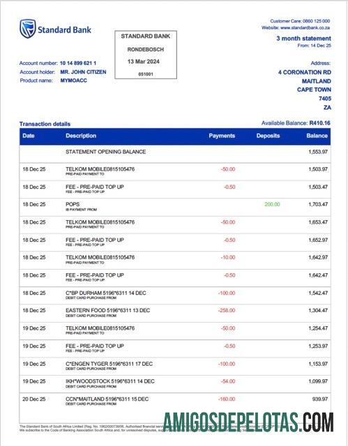 Berkualitas Afrika Selatan┬ástandar bank Rondebosch bank laporan┬áWord and PDF templat