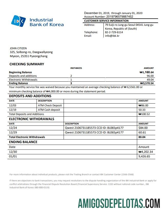 Dapat Diedit Korea Selatan Industrial bank of Korea bank laporan templat in Word and PDF format