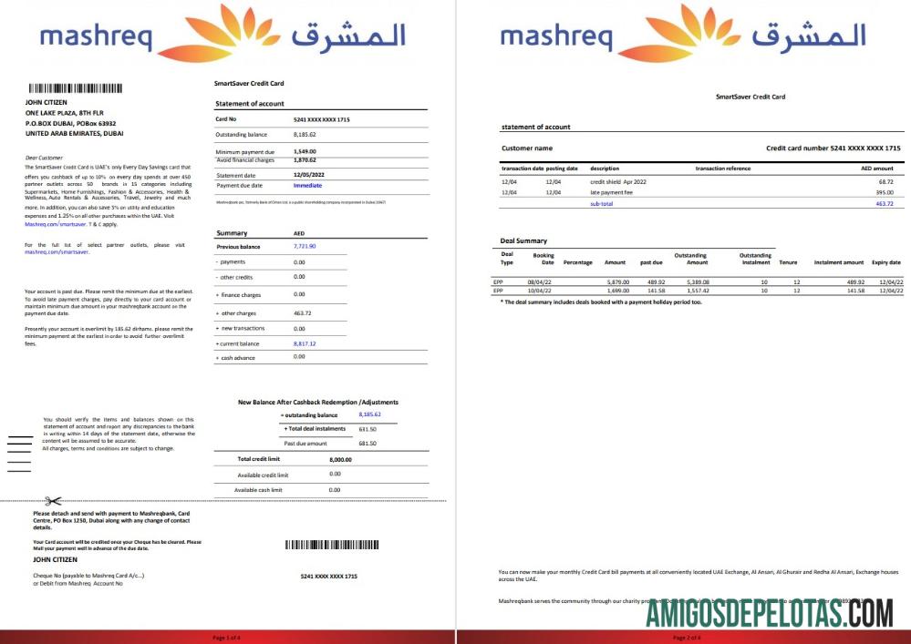 UEA Mashreq bank laporan 4 pages makering
