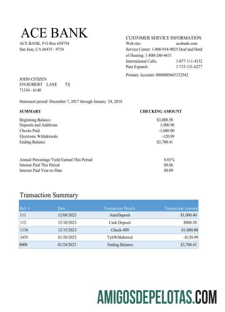 Berkualitas AS ACE bank laporan Word and PDF templat scr